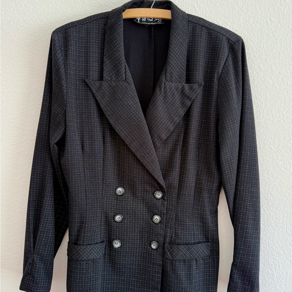 All that Jazz Black Double-Breasted Blazer